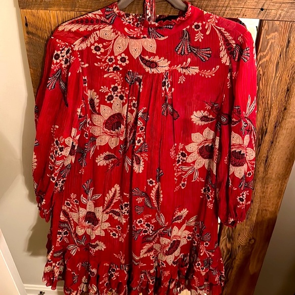 Zimmerman; Size 3 (10) l; Gorgeous silk dress with full slip liner; red - Picture 7 of 9